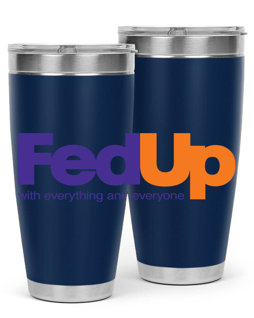 fed up 159#- black words phrases- Cotton Tank