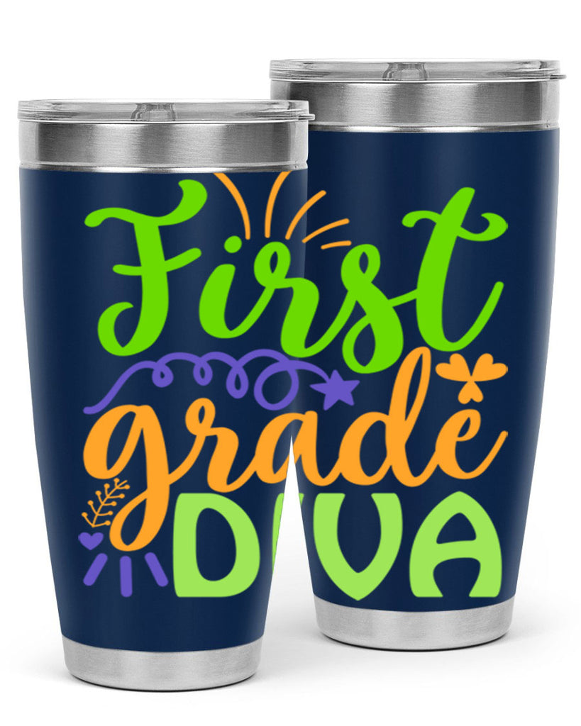 first grade diva 21#- mardi gras- Tumbler