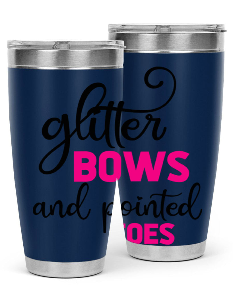 glitter bows and pointed toes 41#- ballet- Tumbler