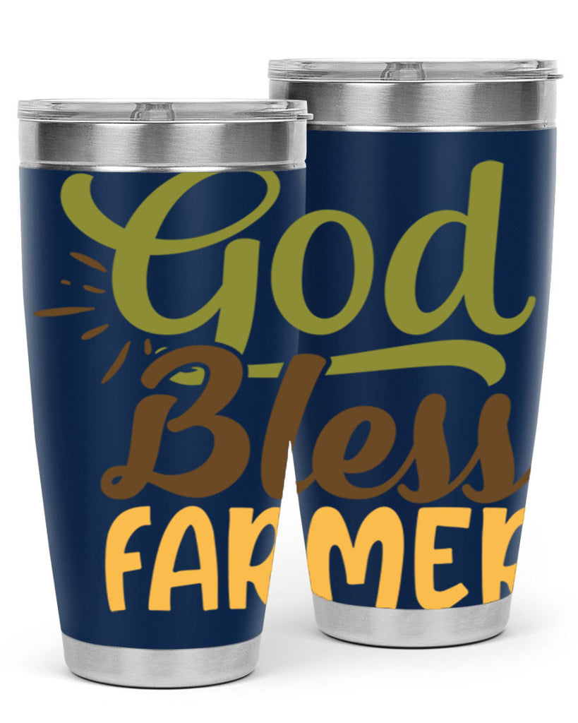 god bless farmer 10#- farming and gardening- Tumbler