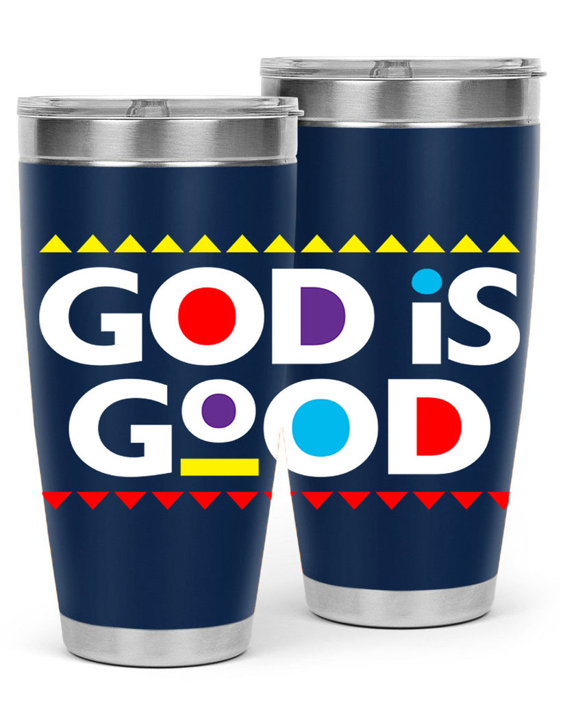 god is good 143#- black words phrases- Cotton Tank