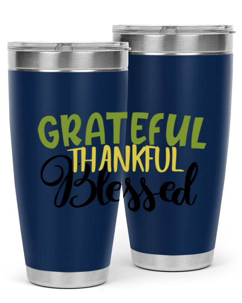 grateful thankful blessed 57#- thanksgiving- Tumbler