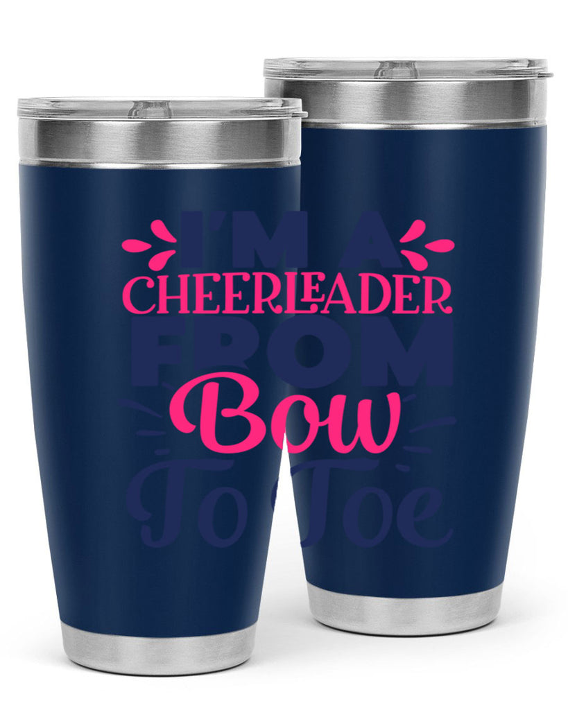 im a cheerleader bow to toe 1743#- cheer- Tumbler