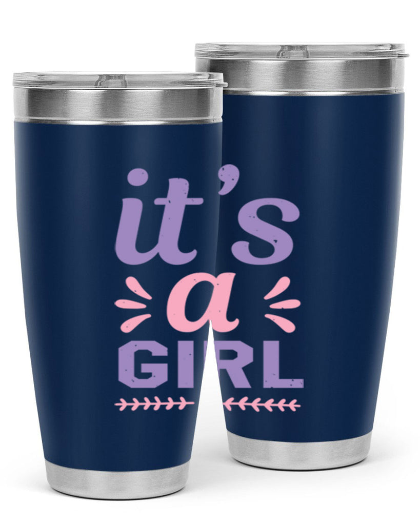 its a girl Style 32#- baby shower- tumbler