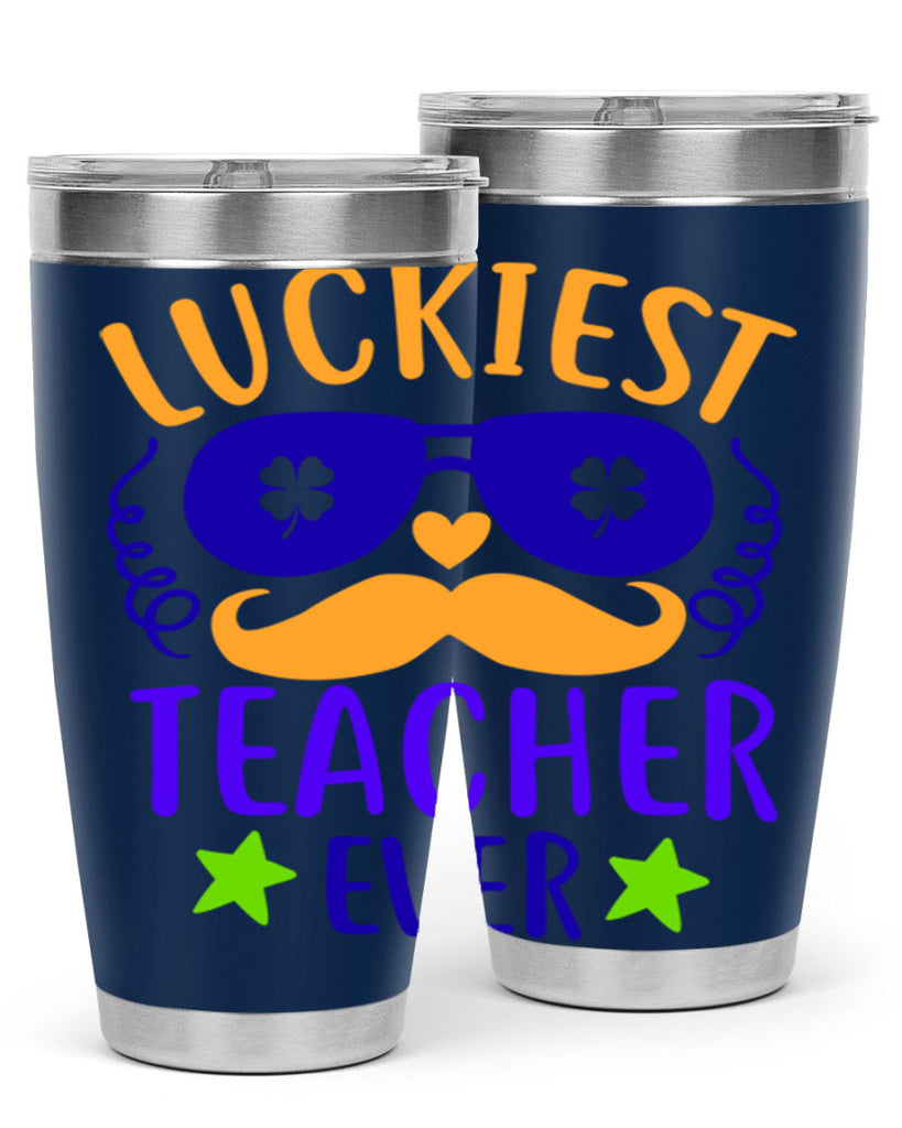 luckiest teacher ever 14#- mardi gras- Tumbler