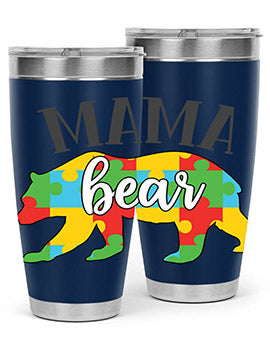 mama bear Style 32#- autism- Tumbler