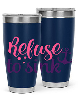refuse to sink Style 4#- breast cancer- Tumbler