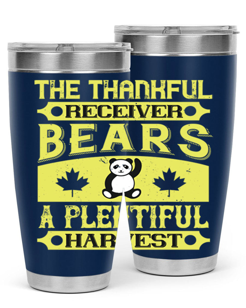 the thankful receiver bears a plentiful harvest 2#- thanksgiving- Tumbler