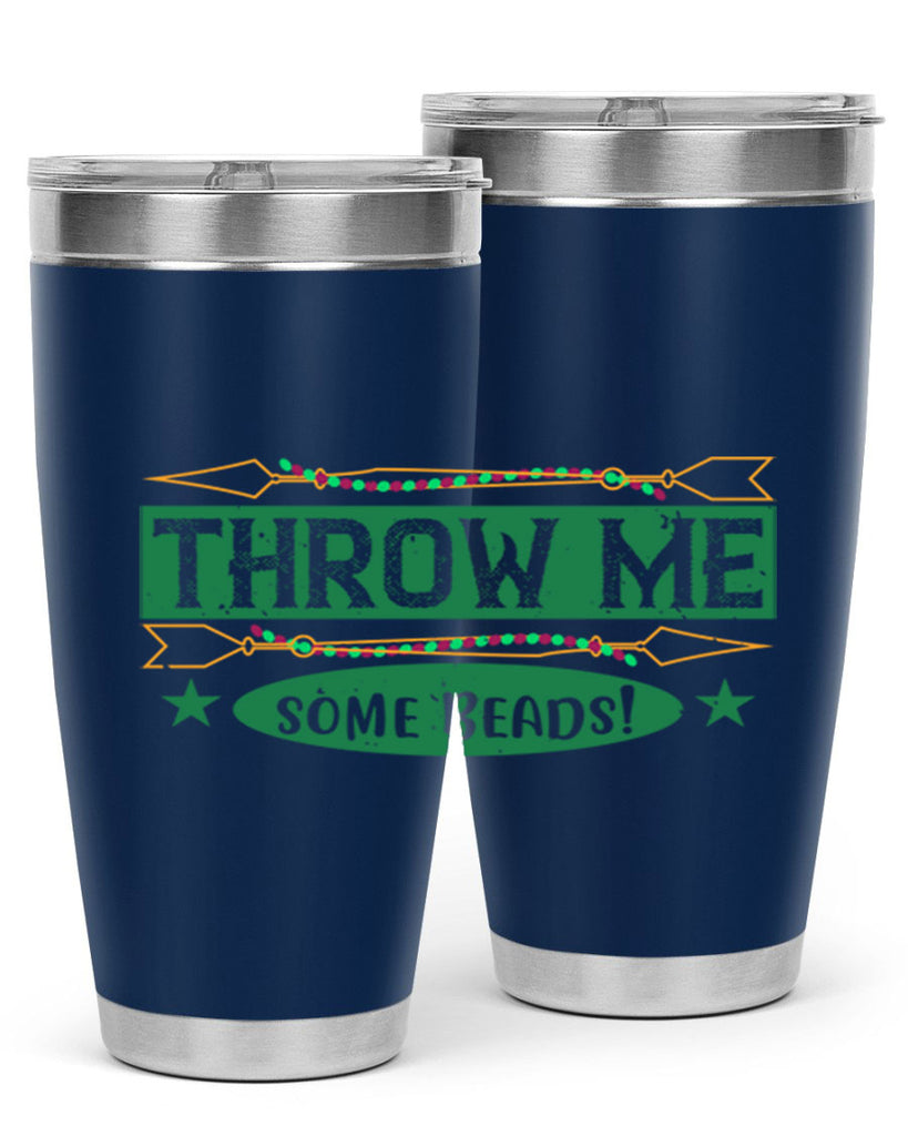 throw me some beads 34#- mardi gras- Tumbler