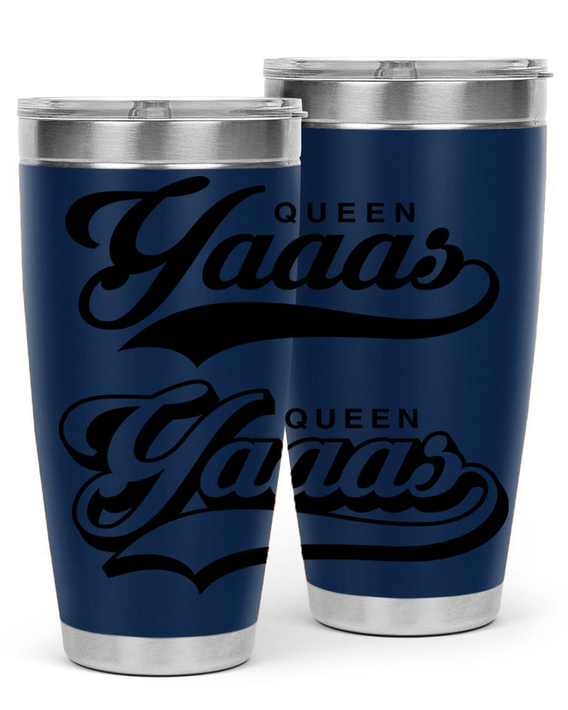 yaaas queen script 6#- black words phrases- Cotton Tank