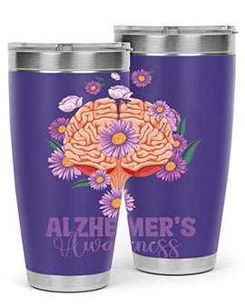 AlzheimerS Awareness Brain 12#- alzheimers- Tumbler