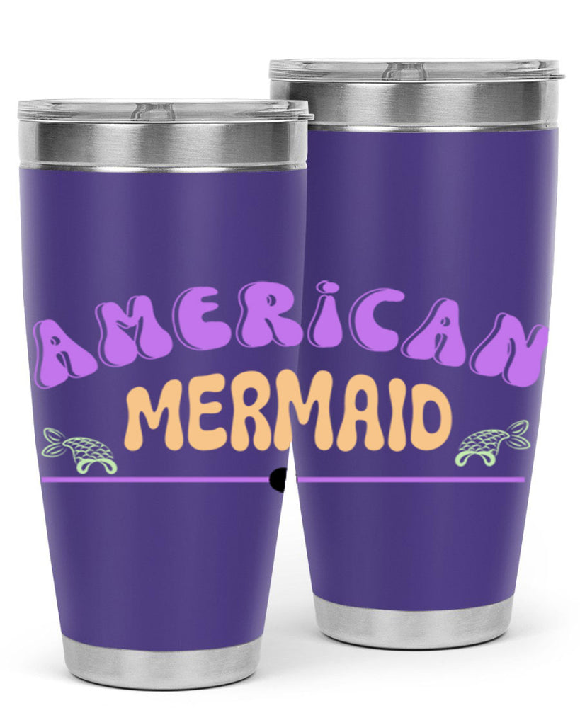 American Mermaid 16#- mermaid- Tumbler