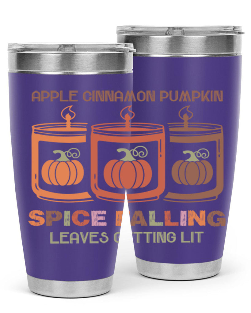 Apple Cinnamon Pumpkin Spice Falling Leaves Getting Lit 11#- fall- Tumbler