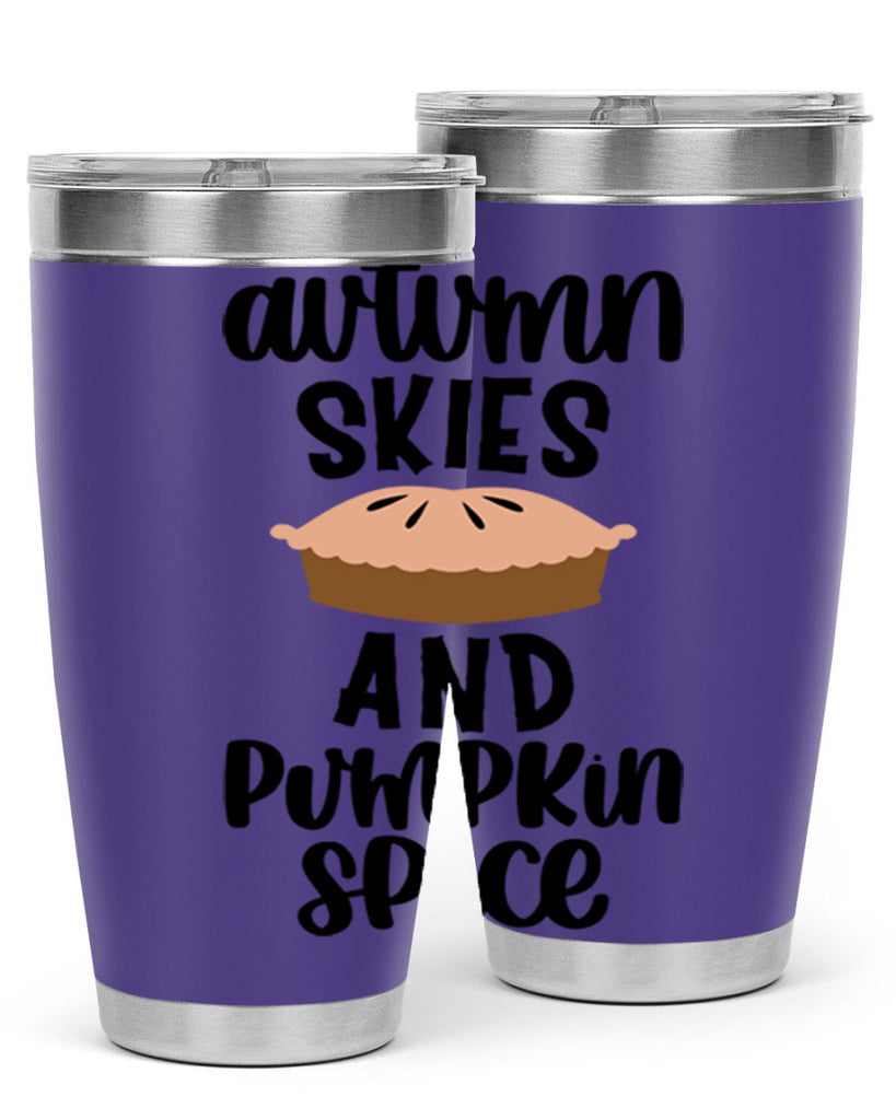 Autumn Skies And Pumpkin Spice 477#- fall- Tumbler