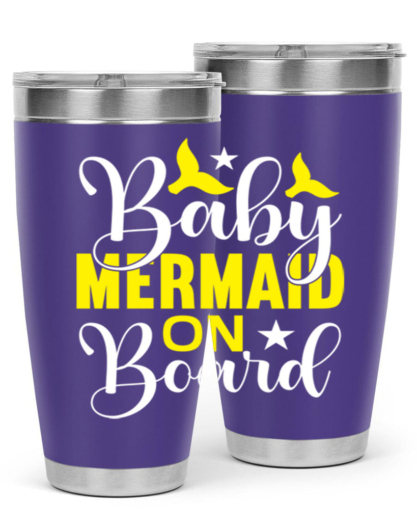 Baby Mermaid on Board 21#- mermaid- Tumbler
