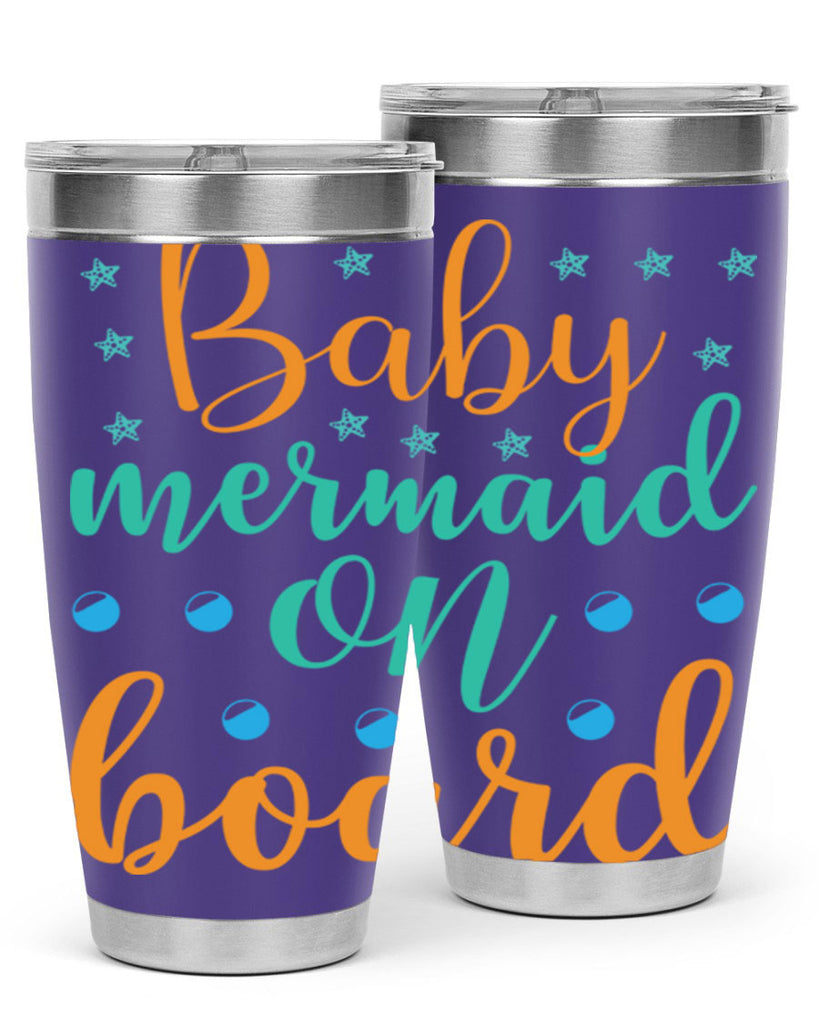 Baby Mermaid on Board 40#- mermaid- Tumbler