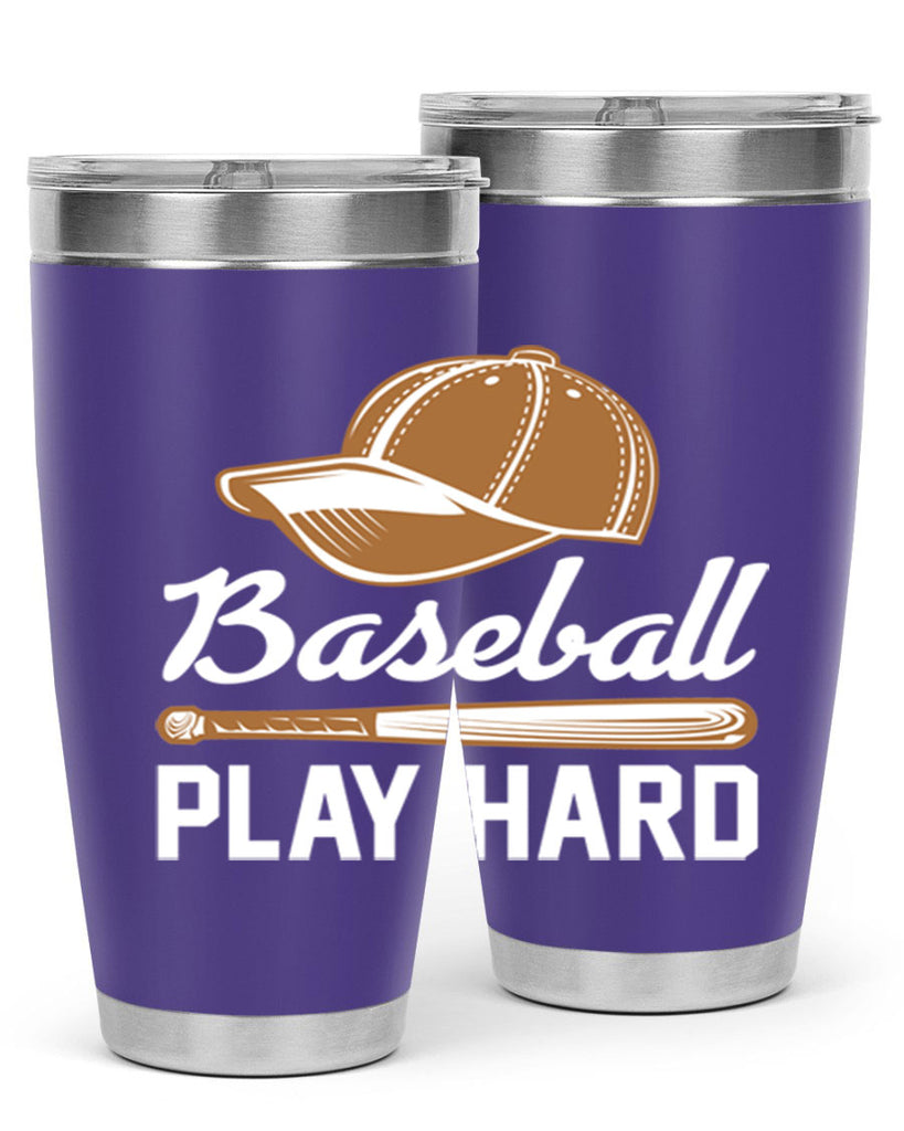 Baseball play 1444#- baseball- Tumbler
