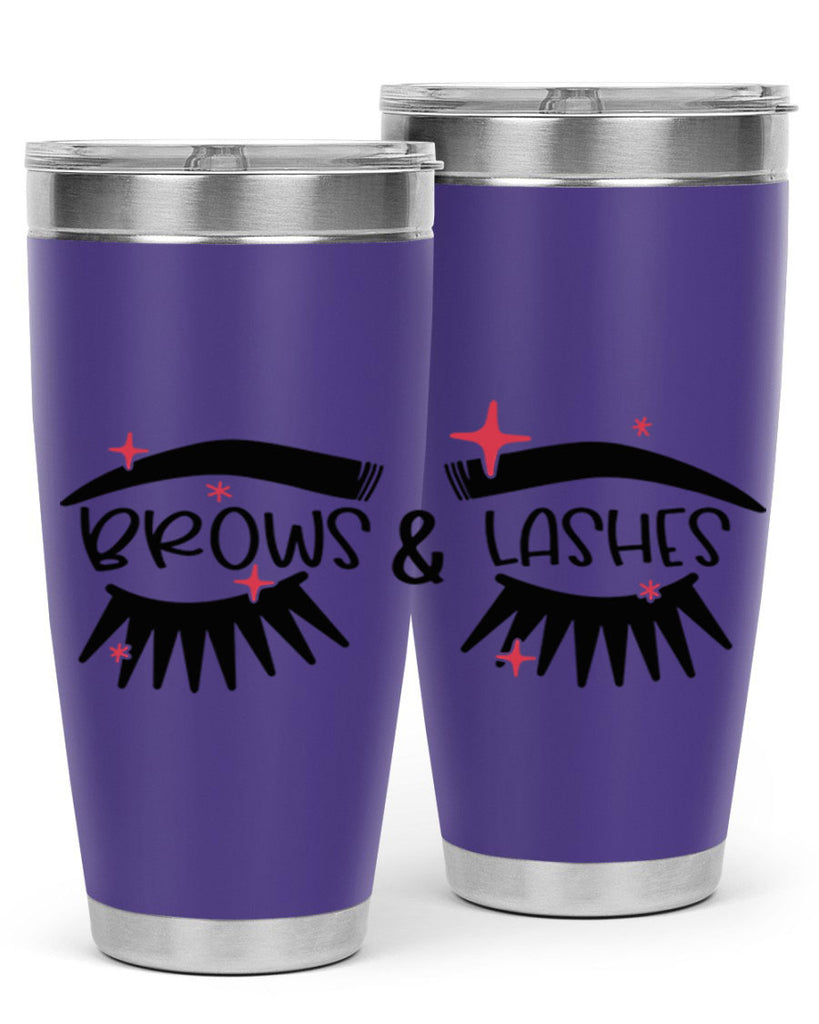 Brows Lashes Style 123#- make up- Tumbler
