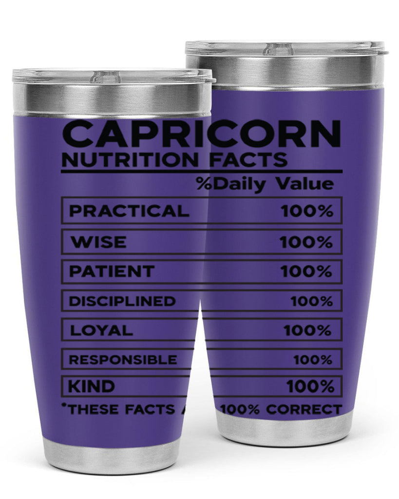 Capricorn Nutrition Facts 185#- zodiac- Tumbler
