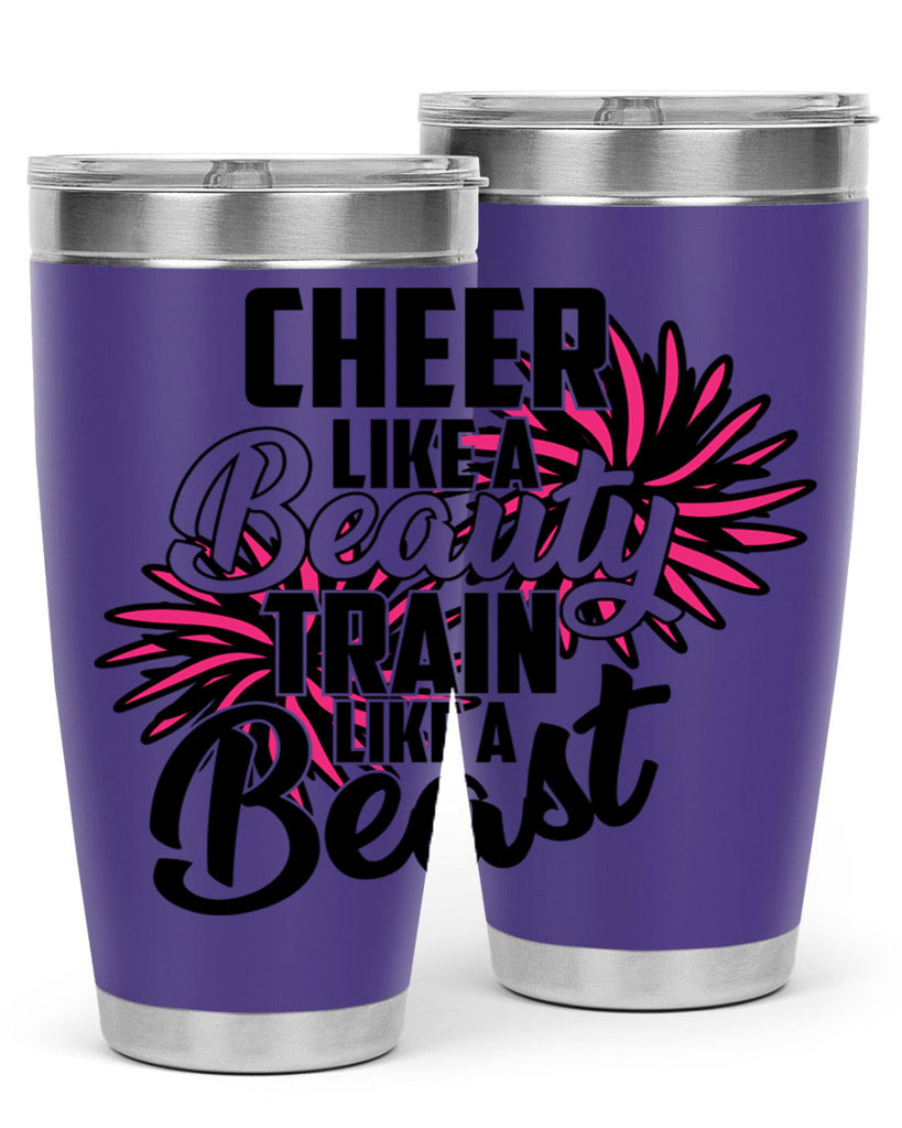 Cheer like a Beauty Train like a Beast 1388#- cheer- Tumbler