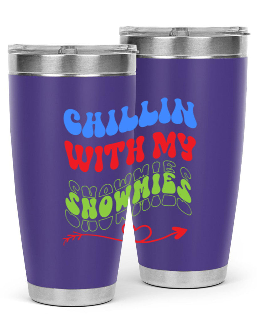 Chillin with my snowmies 42#- winter- Tumbler
