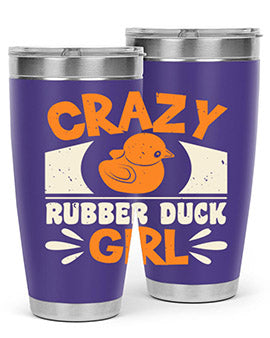 Crazy Rubber Duck Girl Style 4#- duck- Tumbler