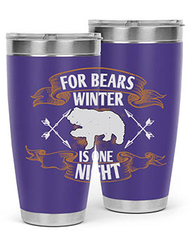For bears, winter is one night 53#- Bears- Tumbler