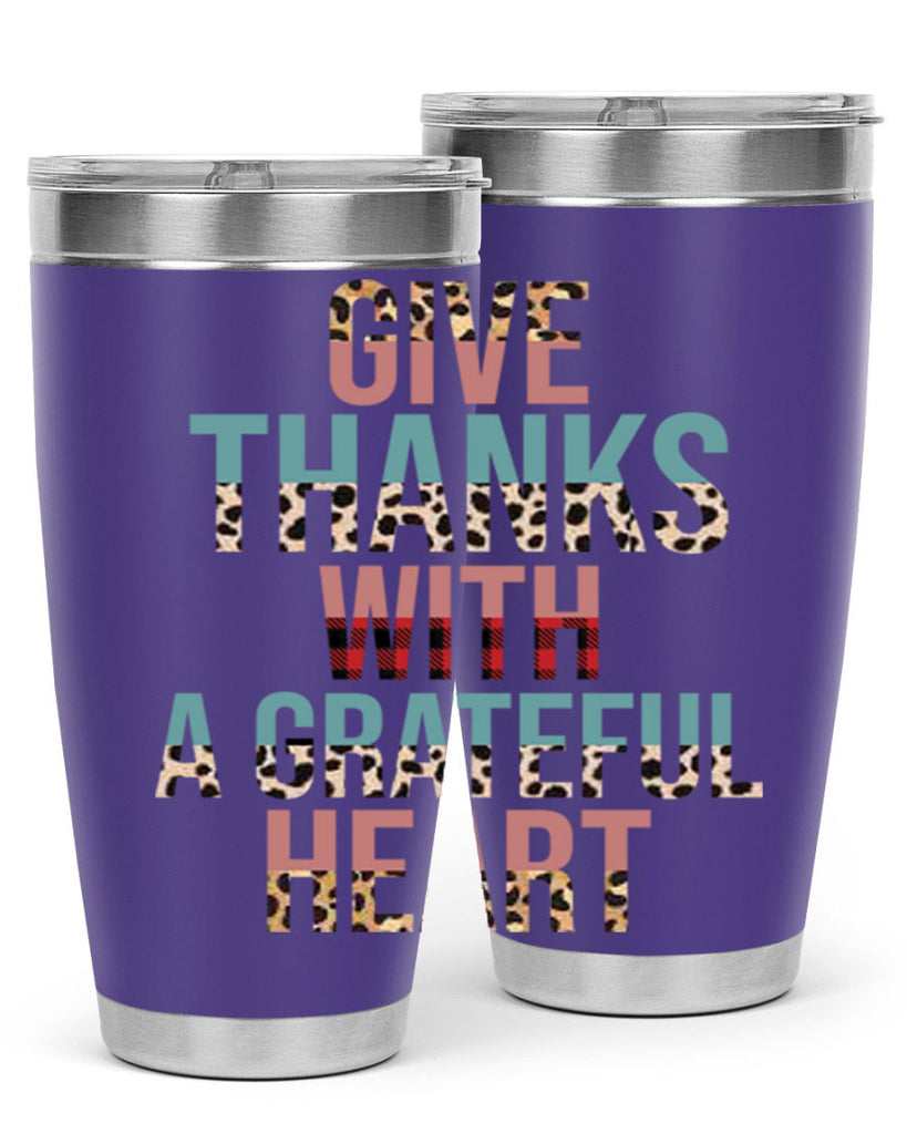 Give thanks with a grateful heart 195#- fall- Tumbler