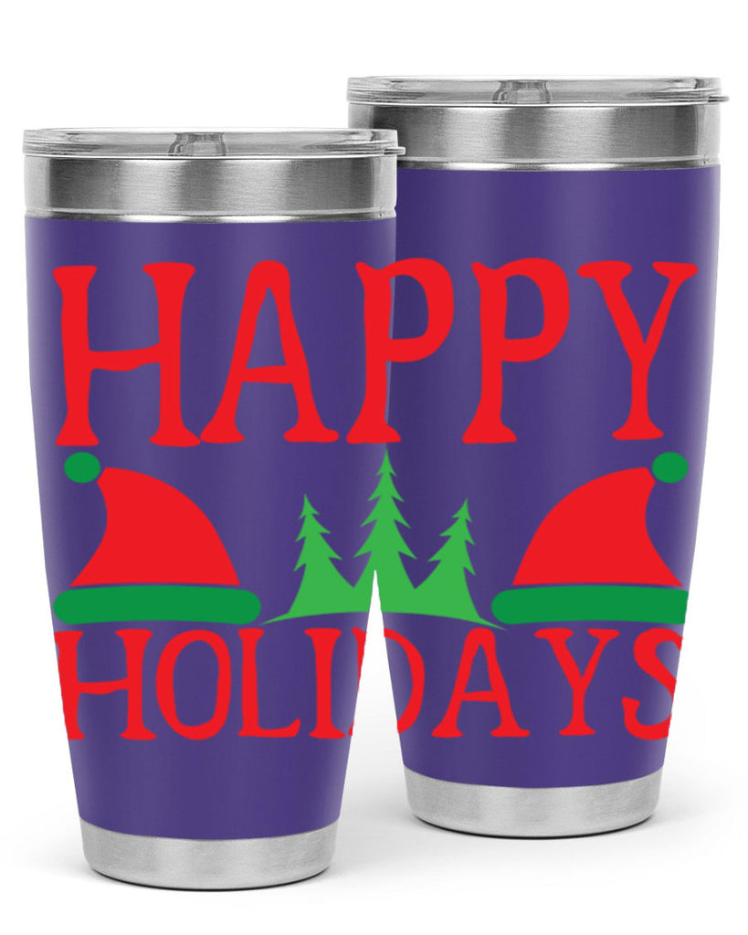 Happy Holidays 136#- winter- Tumbler