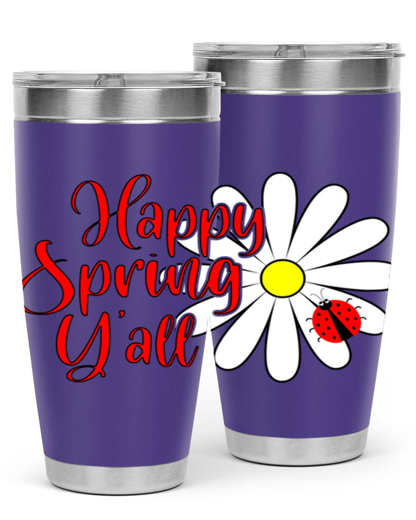 Happy Spring Y'all 161#- spring- Tumbler