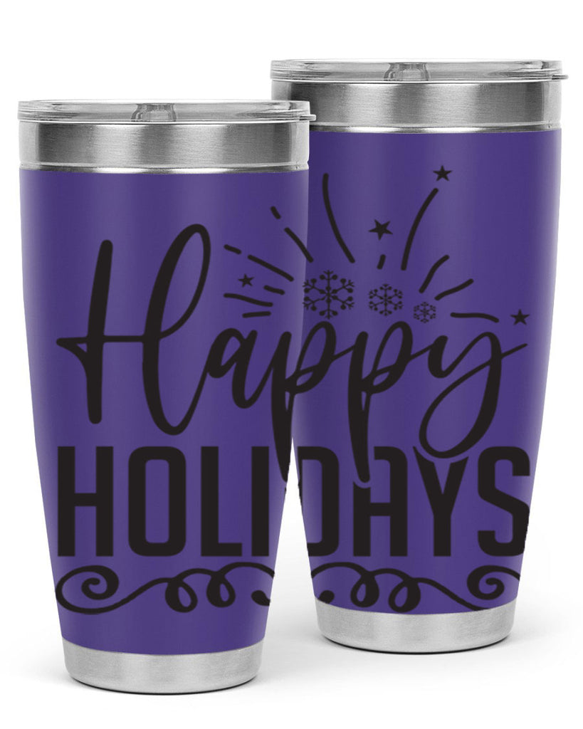 Happy holidays 137#- winter- Tumbler