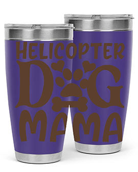 Helicopter Dog Mama Style 87#- dog- Tumbler
