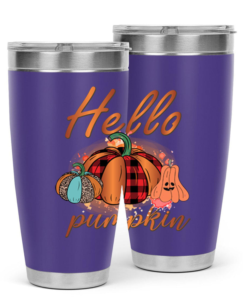 Hello Pumpkin 284#- fall- Tumbler