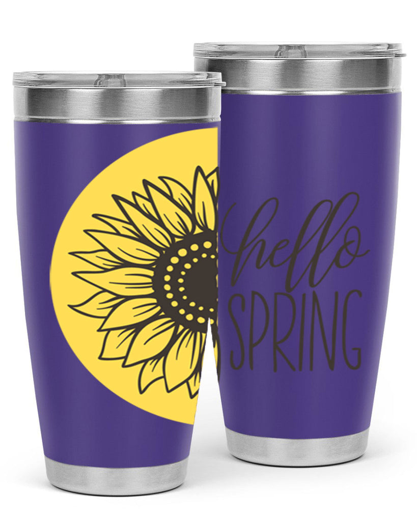 Hello spring half sunflower199#- spring- Tumbler