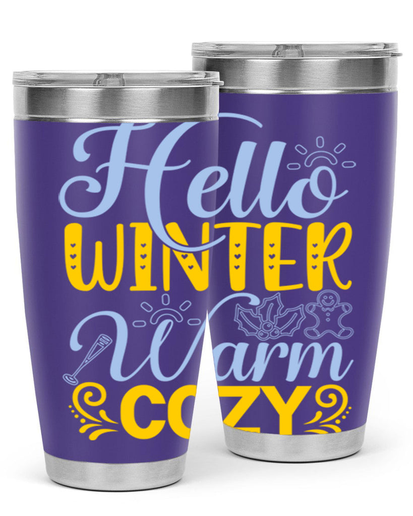 Hello winter warm cozy166#- winter- Tumbler