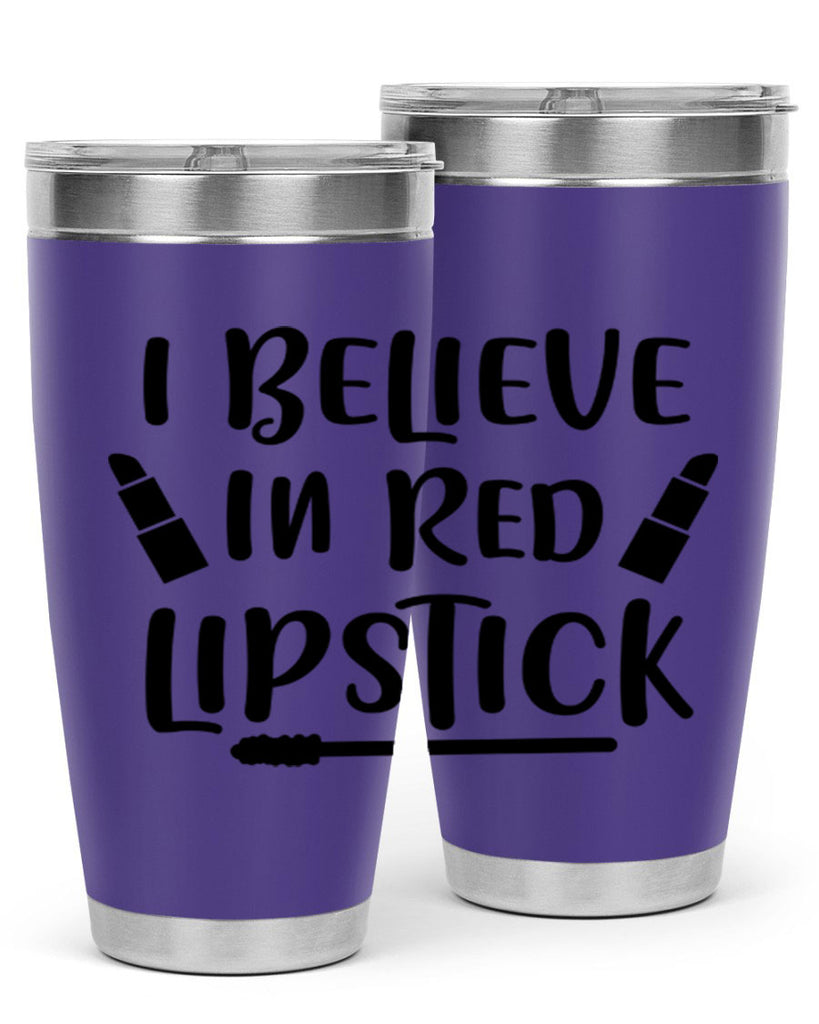 I Believe In Red Lipstick 104#- fashion- Cotton Tank