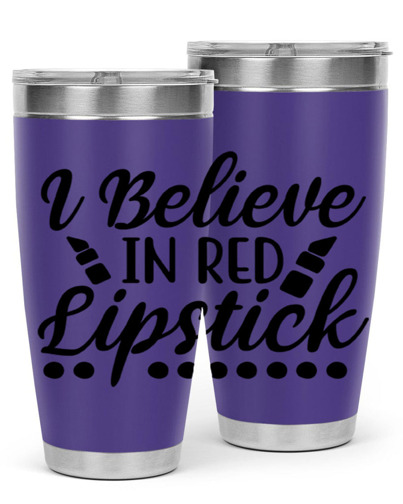 I Believe In Red Lipstick 106#- fashion- Cotton Tank