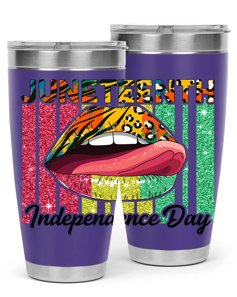 Juneteenth Independence Day Sexy Lip Png 11#- Juneteenth- tumbler