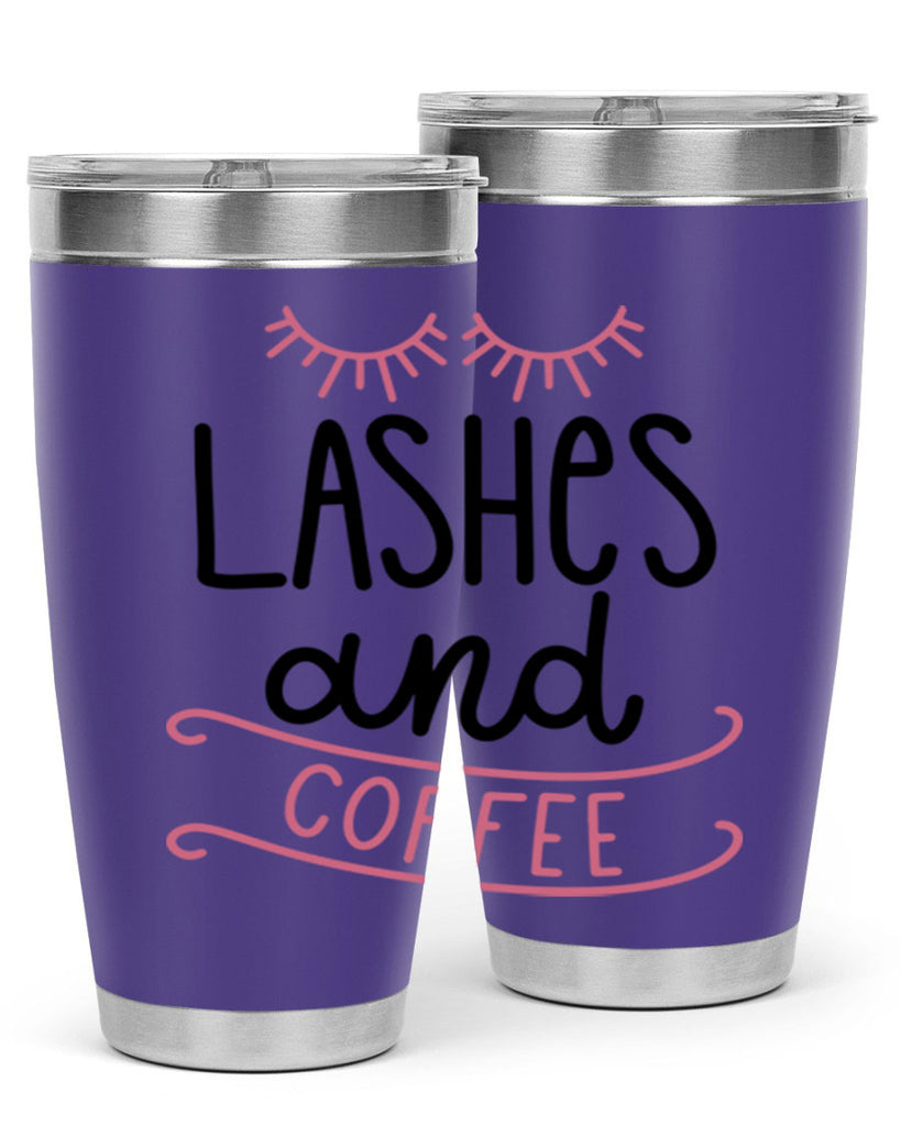 Lashes and Coffee Style 68#- make up- Tumbler