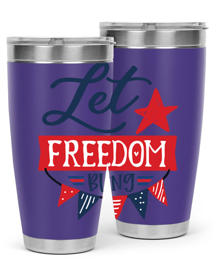 Let freedom bling Style 78#- Fourt Of July- Tumbler