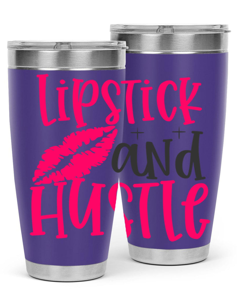 Lipstick and Hustle design Style 230#- make up- Tumbler