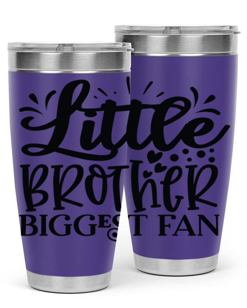 Little Brother Biggest Fan 2056#- baseball- Tumbler