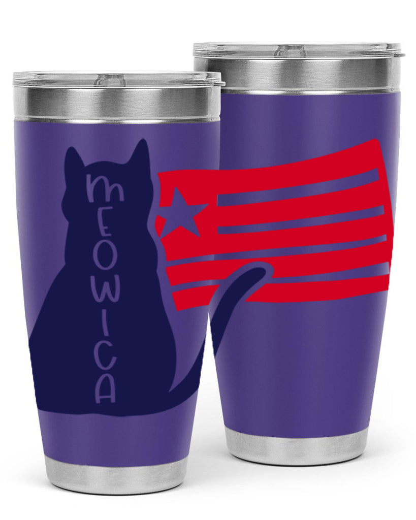 Meowica Style 166#- Fourt Of July- Tumbler