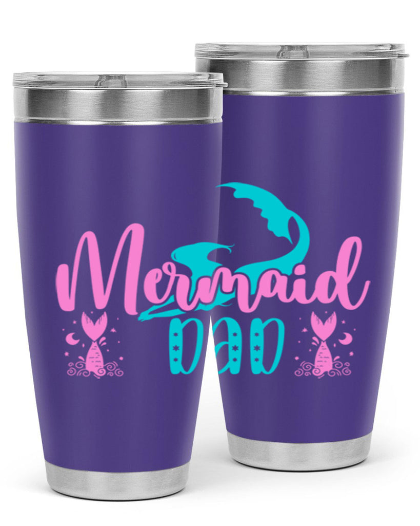 Mermaid Dad 356#- mermaid- Tumbler