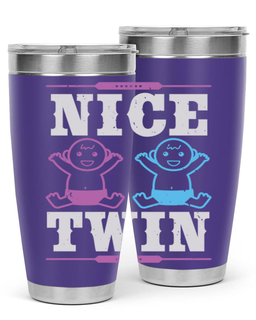 Nice Twin Style 26#- baby shower- tumbler