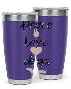 Peace Love Dogs Style 11#- dog- Tumbler