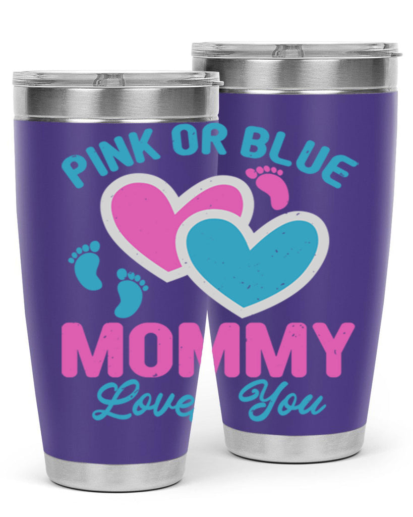Pink or blue mommy loves you Style 180#- baby- tumbler