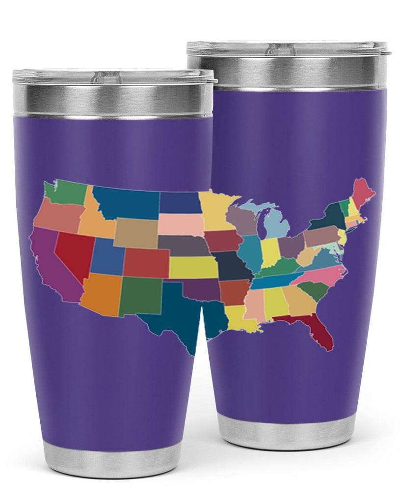 Separate Color Map Style 73#- Fourt Of July- Tumbler