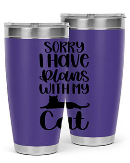 Sorry I Have Plans Style 105#- cat- Tumbler