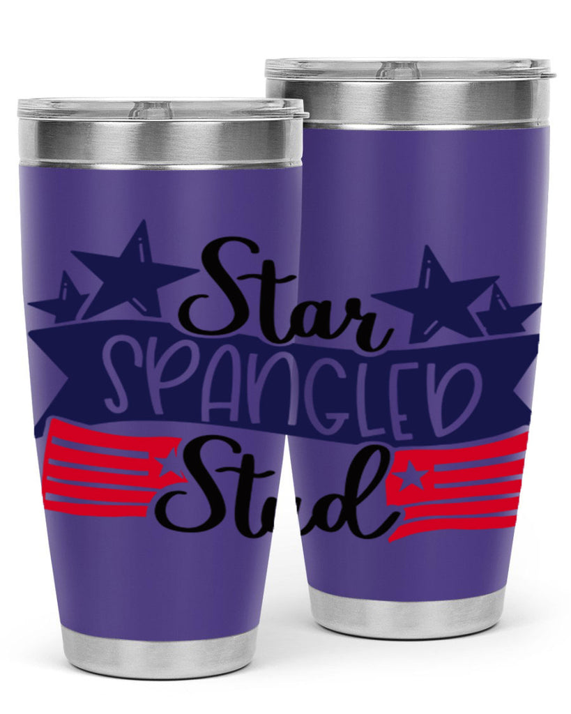 Star Spangled Stud Style 173#- Fourt Of July- Tumbler